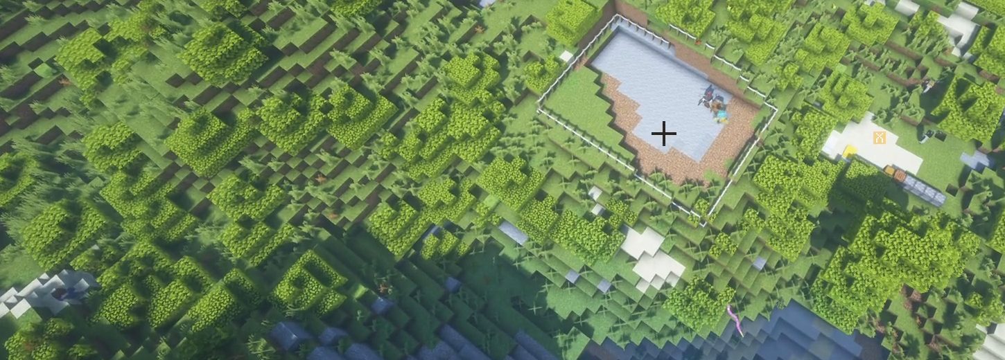 Capture de jeu : une forêt vue d'en haut